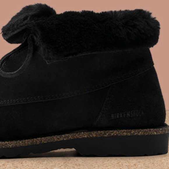 Birkenstock Bakki black leather shearling boot. Hydrophobic. Size: 8 - Picture 8 of 9